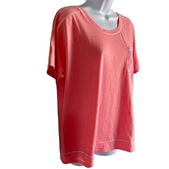 Anne Klein Pink Short Sleeve Tee Women's Medium - Picture 3 of 8